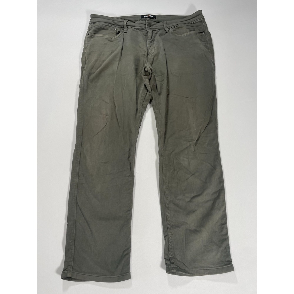 DU/ER N2X Pants Relaxed Taper Fit Stretch‎ Gray Men's Size 38x30
